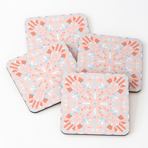 Item preview, Modern Spring Fall Muted Pink Orange Blue Geometric Design Pattern designed and sold by PatternPerfect.