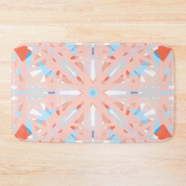 Item preview, Modern Spring Fall Muted Pink Orange Blue Geometric Design Pattern designed and sold by PatternPerfect.