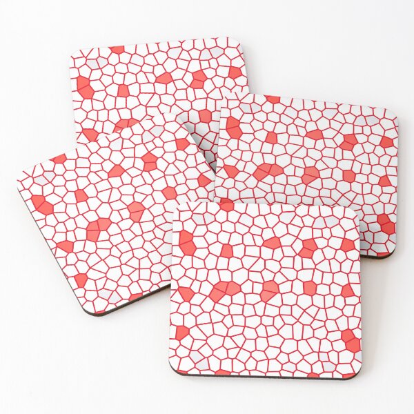 Item preview, Red and white mosaic pattern designed and sold by REALDesign-Shop.