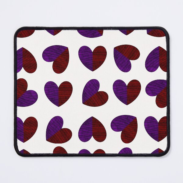 Item preview, Purple & Red Split Hearts Pattern designed and sold by rainestore.