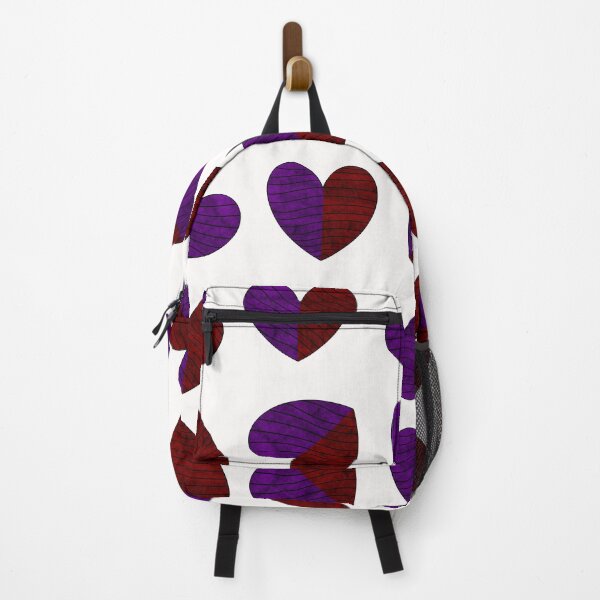 Item preview, Purple & Red Split Hearts Pattern designed and sold by rainestore.
