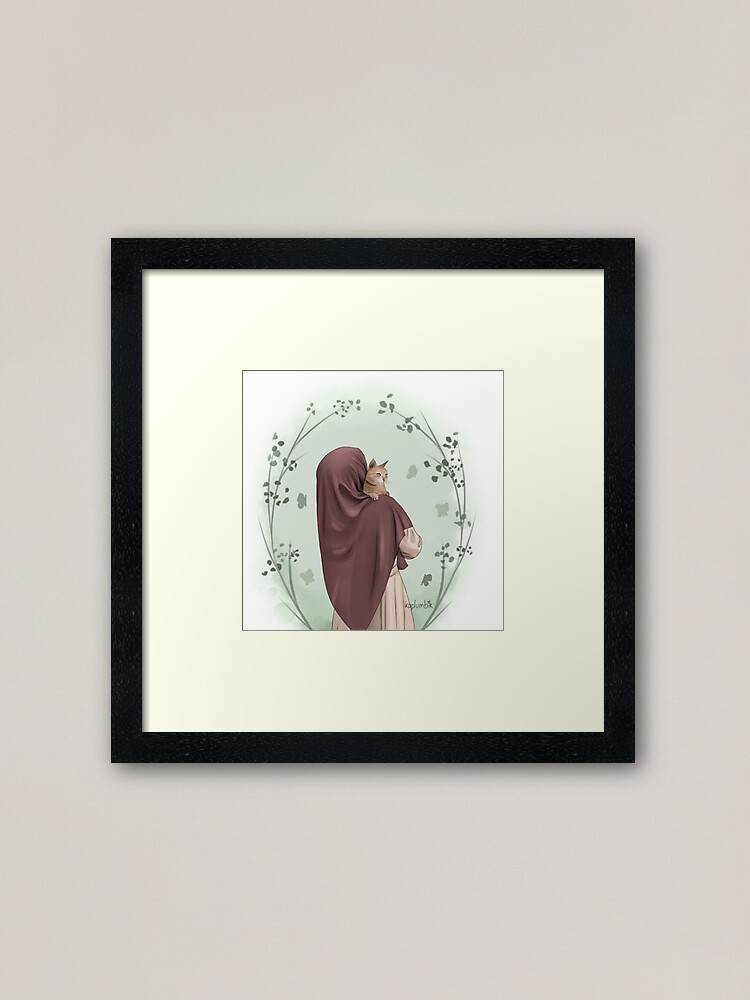 muslim anime cute girl | Art Print