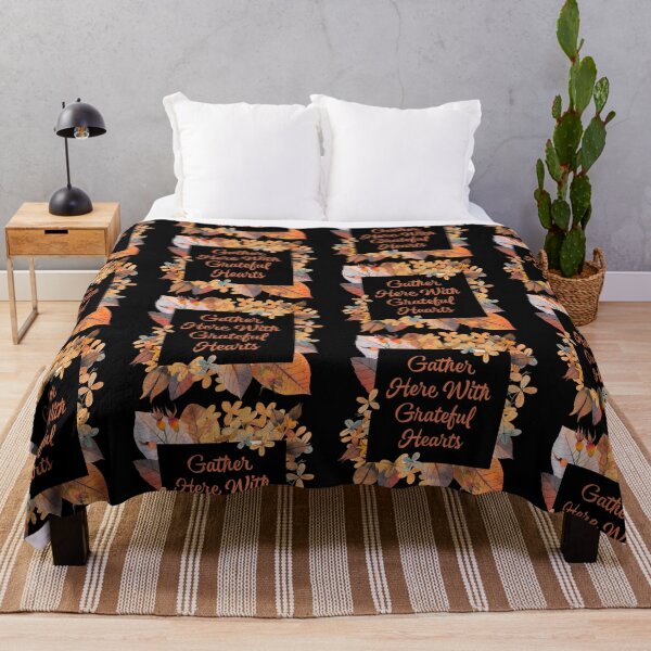 Item preview, Gather Here With Greafful Hearts Thanksgiving Day Holiday designed and sold by Baboki.