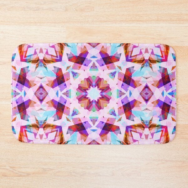 Item preview, Modern Autumn Fall Vibrant Purple Pink Brown Blue Geometric Design Pattern designed and sold by PatternPerfect.