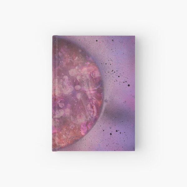 Purple Planet - Acrylic Paint Pour & Spray Paint Hardcover Journal