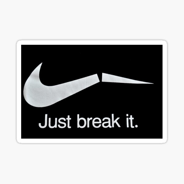 Overvloedig transactie Thermisch Funny Nike Slogan Stickers for Sale | Redbubble