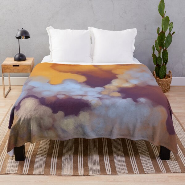 Item preview, Abstract, contemporary, painting, pattern, yellow, terracotta, pastel blue designed and sold by Svitac.