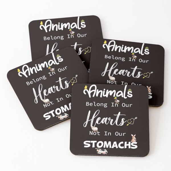 Item preview, Animals Belong In Our Hearts Not In Our Stomachs, Vegan , Vegetarian, Animal rights, Animal lovers, designed and sold by Yellowpixel.