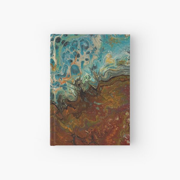 The Beach - Acrylic Paint Pour Hardcover Journal