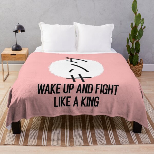 Item preview, Wake up and fight like a king Japanese quote designed and sold by TheMattDesigns.