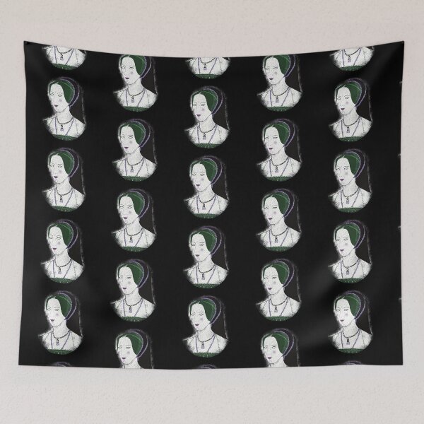Item preview, Undead Anne Boleyn Tudor portrait GOTH METAL ALTERNATIVE Shirt art card bag  designed and sold by Sarah-Wilde.