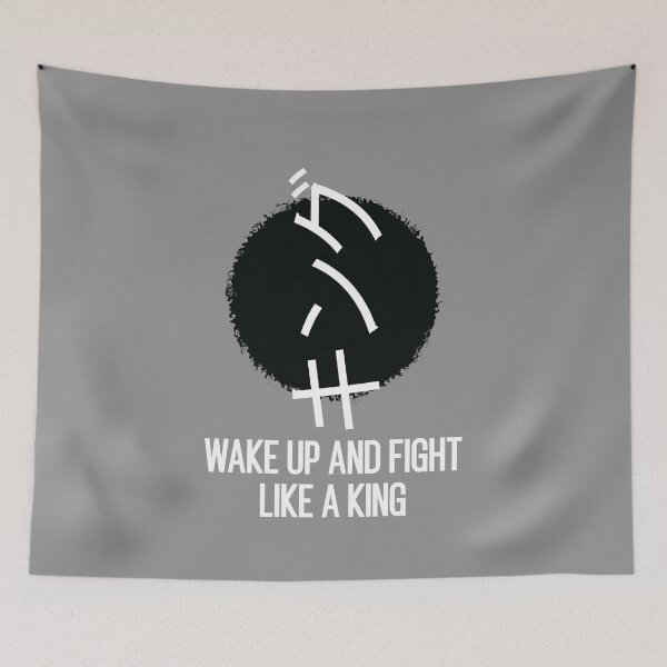 Item preview, Wake up and fight like a king Japanese quote designed and sold by TheMattDesigns.