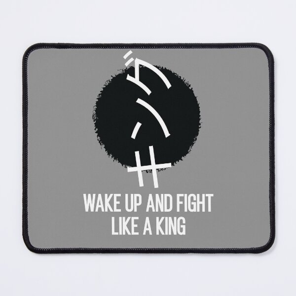 Item preview, Wake up and fight like a king Japanese quote designed and sold by TheMattDesigns.