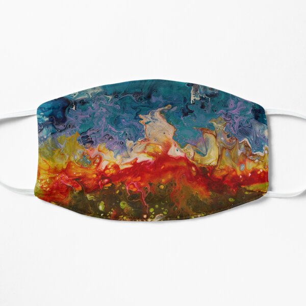 Fire & Ice - Acrylic Paint Pour Flat Mask