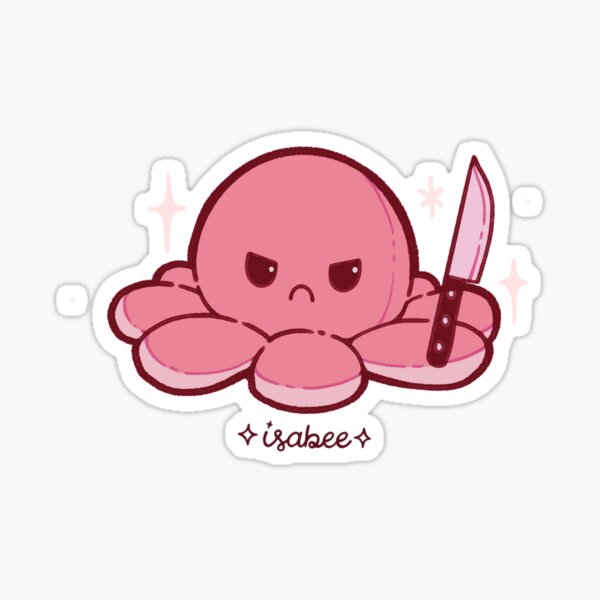 Angry Evil Pink Squid Octopus Cartoon Vinyl Decal Sticker (12 Tall),  Exterior Accessories -  Canada