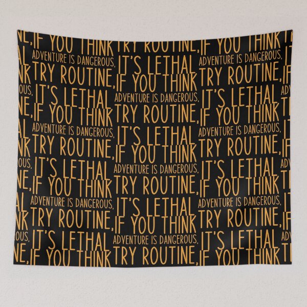 Item preview, If you think adventure is dangerous, try routine, it’s lethal - Haking Hakers Sarcastic Funny Hilarious Present For Mom, Dad , Girlfriend Or Boyfriend designed and sold by Aymanclothings.