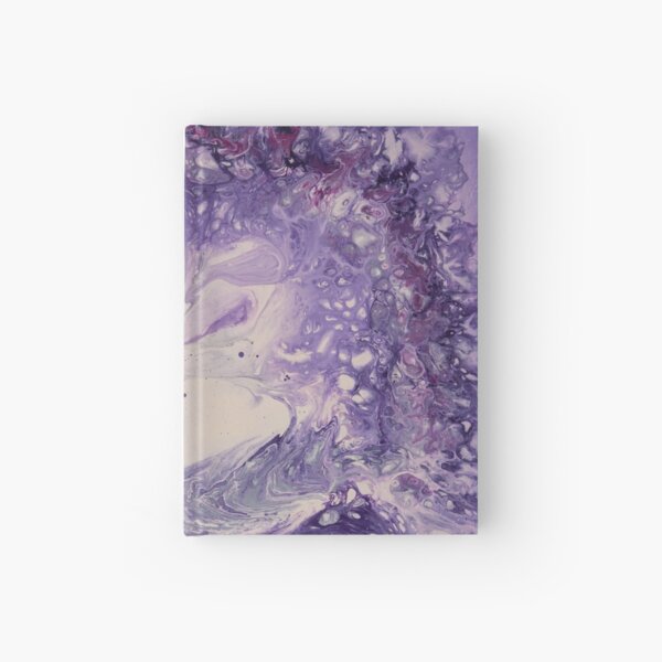 Lilac Flower - Acrylic Paint Pour & Spray Paint Hardcover Journal
