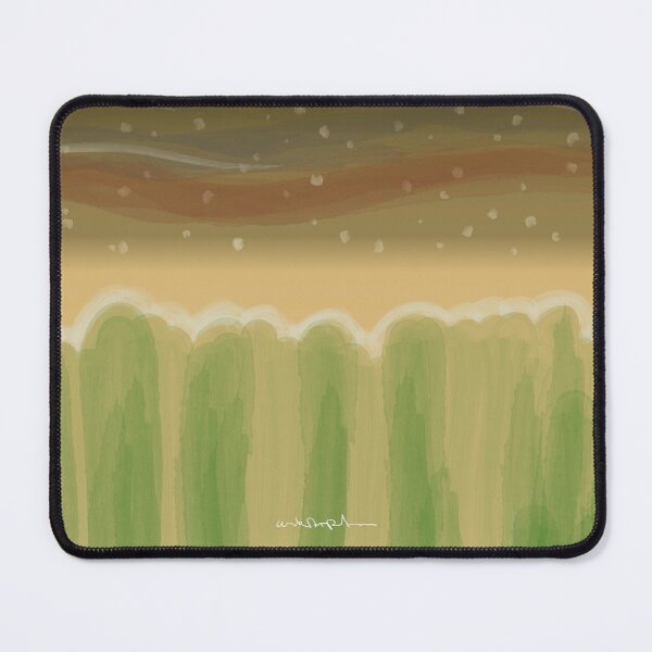 Item preview, Hill landscape in the evening light snowflakes watercolor designed and sold by emm-j.