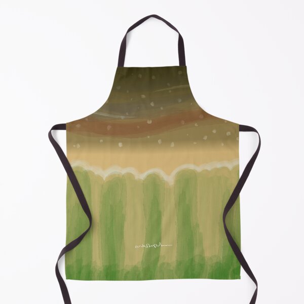 Item preview, Hill landscape in the evening light snowflakes watercolor designed and sold by emm-j.