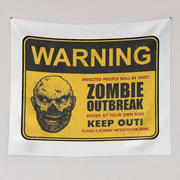 Item preview, Zombie Outbreak Warning Keep Out! designed and sold by Vector Scout Lab.