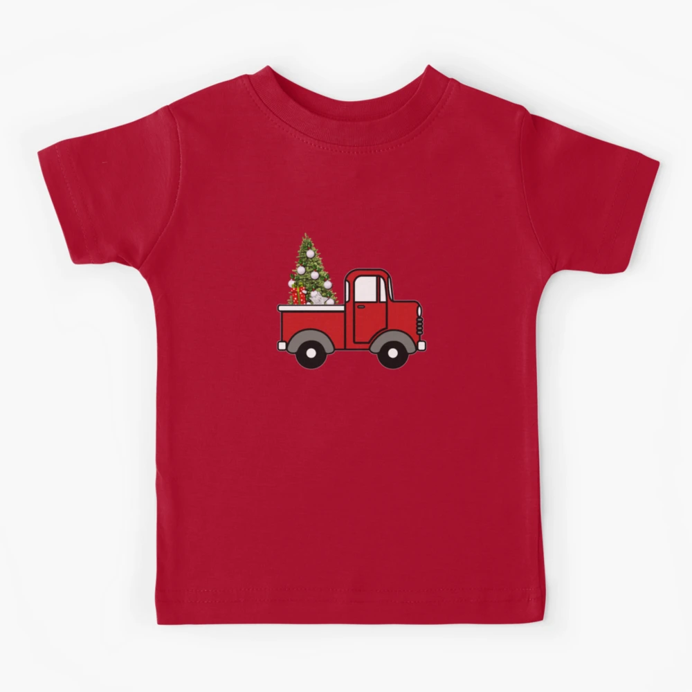 truck with christmas tree shirt