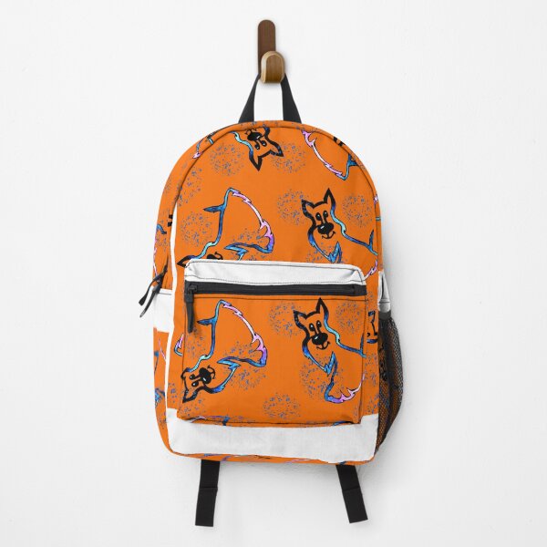 Item preview, Cute Scottish terrier pattern in orange and blue designed and sold by ElenaAdamArt.
