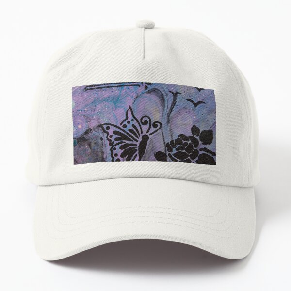 Hope - Shadow Art Collection - Acrylic Paint Pour & Spray Painting Dad Hat