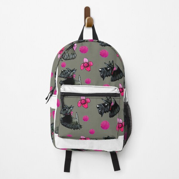 Item preview, Cute Scottish Terrier pattern in grey and pink designed and sold by ElenaAdamArt.