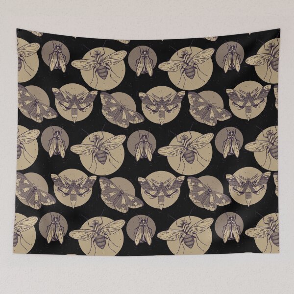 Item preview, Sepia Butterfly and Moth Pattern designed and sold by Artystico  ⭐⭐⭐⭐⭐.