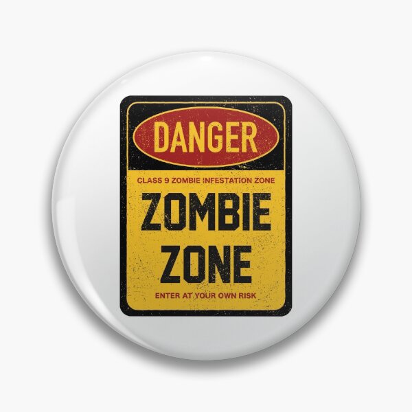 Item preview, Danger Zombie Zone Warning Signboard designed and sold by Vector Scout Lab.