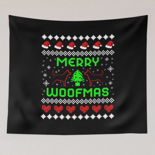 Item preview, Merry Woofmas, Christmas Dog Pattern designed and sold by ACC .