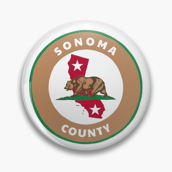 Item preview, Sonoma County California State Flag Badge Roundlet CA Pride designed and sold by palmettodigital.