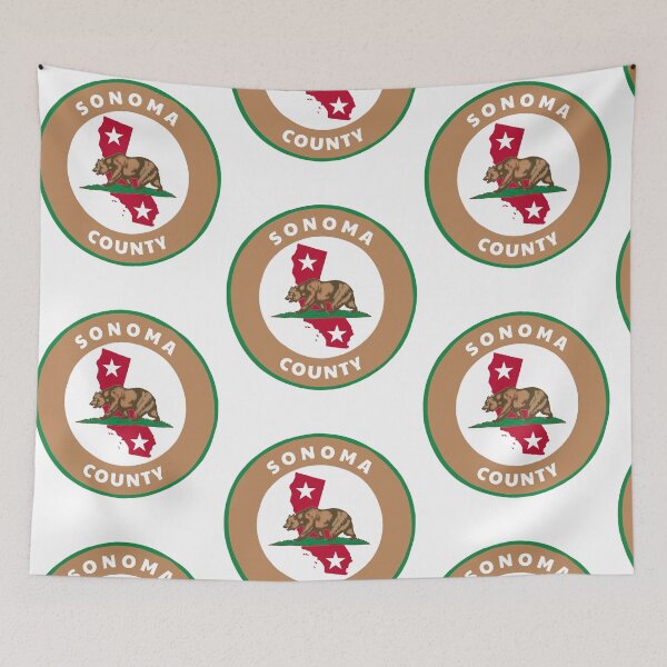 Item preview, Sonoma County California State Flag Badge Roundlet CA Pride designed and sold by palmettodigital.