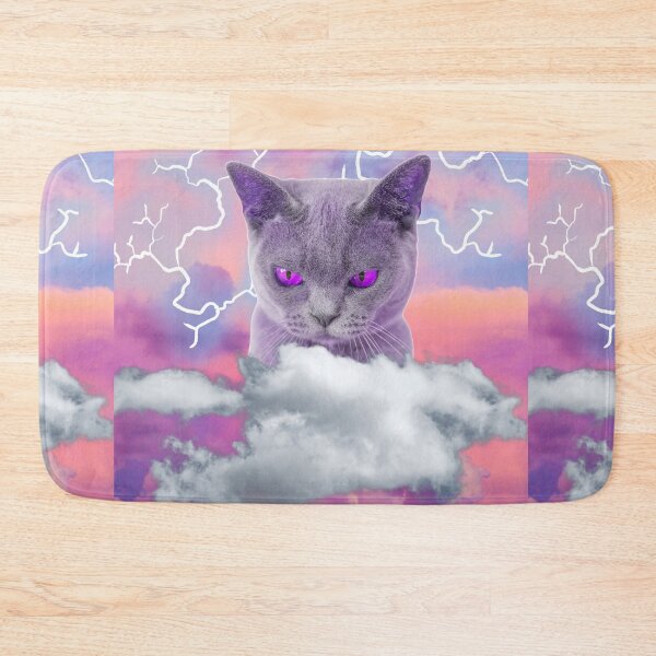 Item preview, British Shorthair Pink and Neon Cat Lightning designed and sold by Schka.