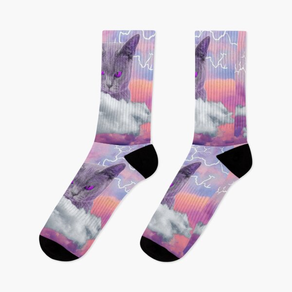 Item preview, British Shorthair Pink and Neon Cat Lightning designed and sold by Schka.
