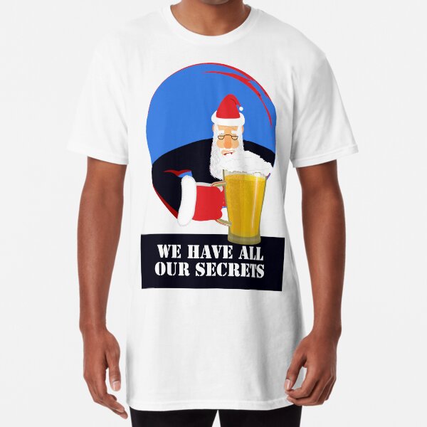 Black Santa is a Secret Agent Long T-Shirt