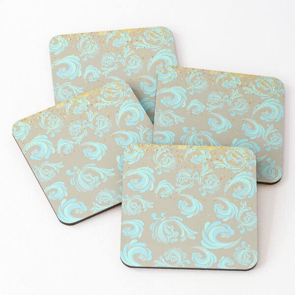 Item preview, beautiful background, turquoise, aqua and gold designed and sold by bohemedesign.