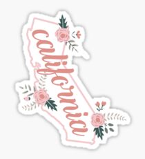 California Floral Sticker