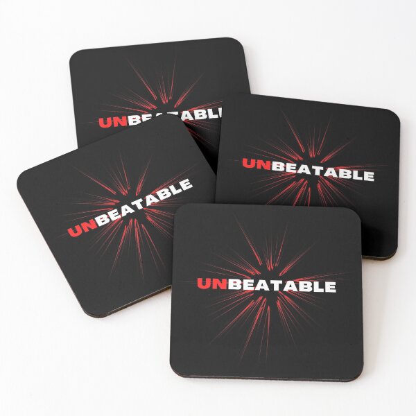 Item preview, UNBEATABLE - I am - motivational word affirmation - black, red and white  designed and sold by Art4Motivation.