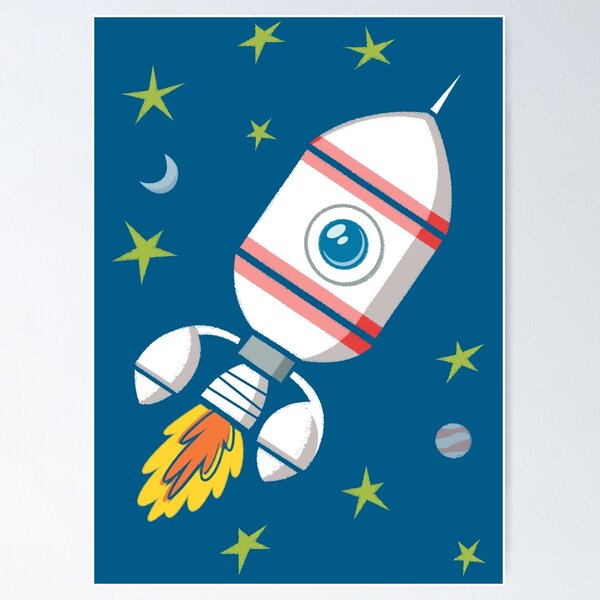 Retro Rocket Poster