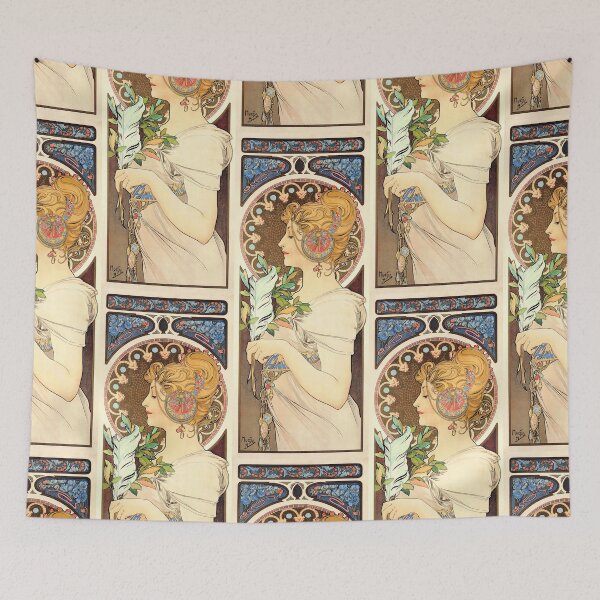 Item preview, Feather - Alphonse Mucha 1899 designed and sold by Gin  Neko.