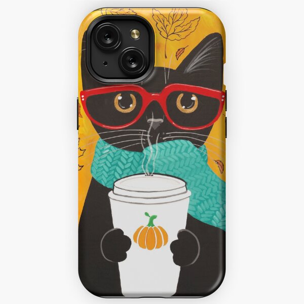 Funny Cat Icon With Glasses iPhone Case by best_designs