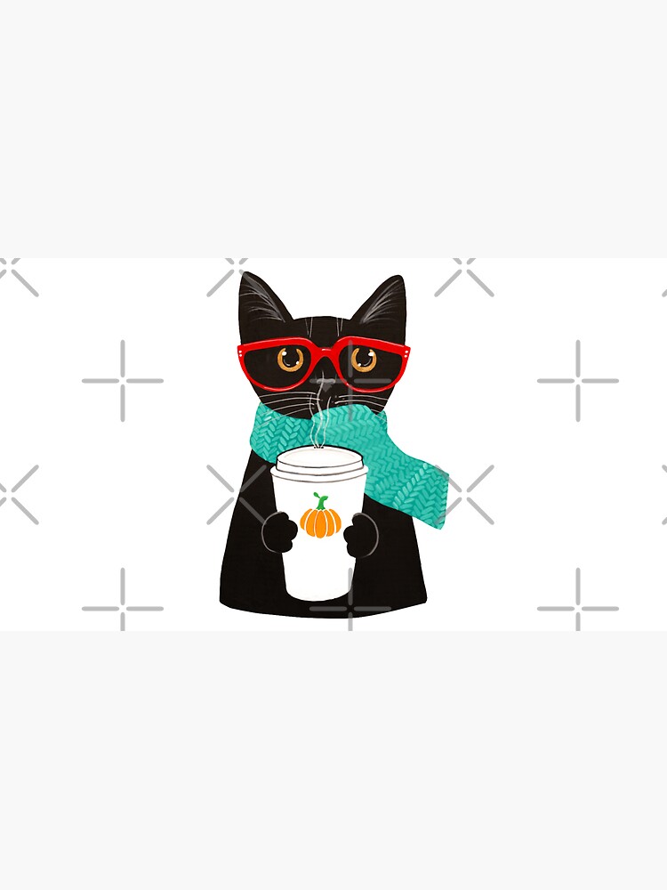 Thumbnail 6 of 6, Bucket Hat, Autumn Pumpkin Coffee Cat designed and sold by kilkennycat.