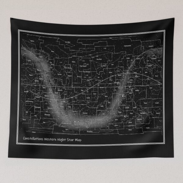 Item preview, CONSTELLATIONS WESTERN NIGHT SKY : Vintage Map Print designed and sold by posterbobs.