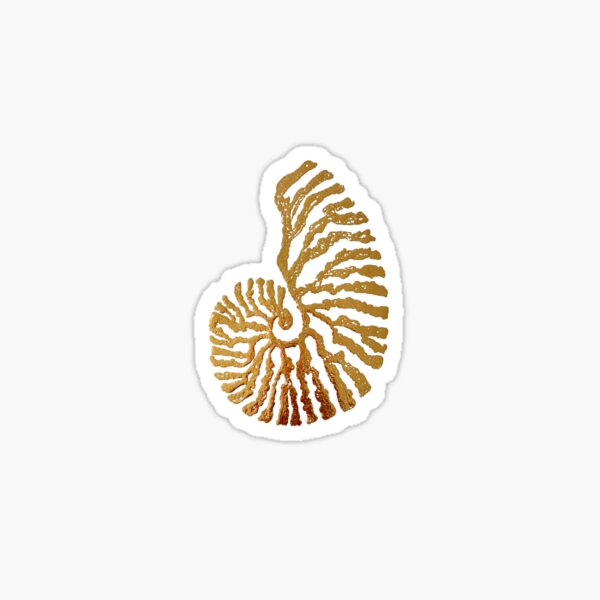 Golden Shell Pegatina