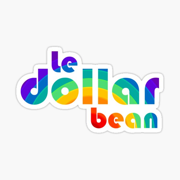 Frijol le dollar Pegatina