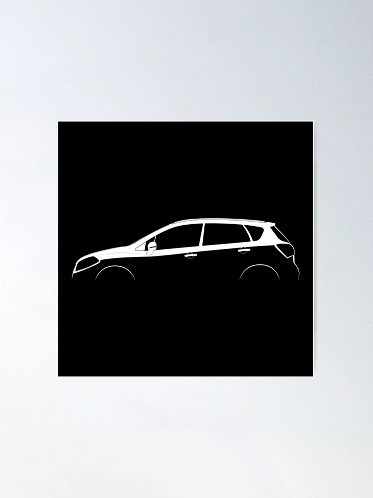 Suzuki SX4 S-Cross Silhouette Poster for Sale by in-transit