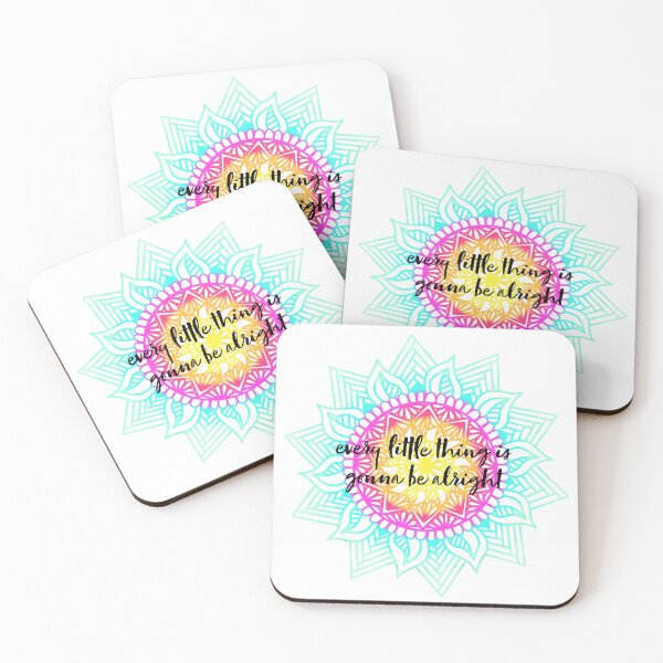 Item preview, Every little thing is gonna be alright mandala reggae art Bob Marley quotes designed and sold by lucysbohodesign.