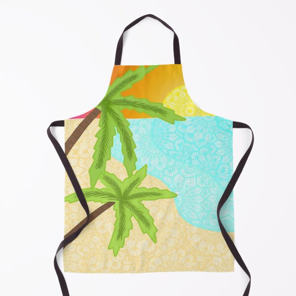 Item preview, Tropical palm tree sunset beach zentangle art designed and sold by lucysbohodesign.
