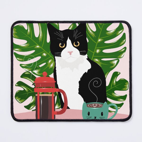 Item preview, Tuxie Cat and Coffee designed and sold by KilkennyCat Art.